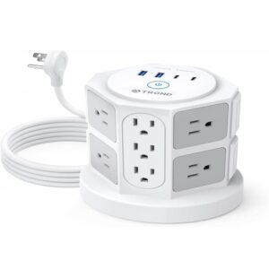 TROND Retractable Power Strip Tower