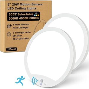 9" 20W Motion Sensor LED Ceiling Light 3CCT