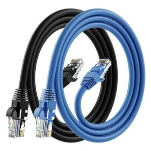 Cat6 Ethernet LAN Cable RJ45 1.5M-2M Black & Blue